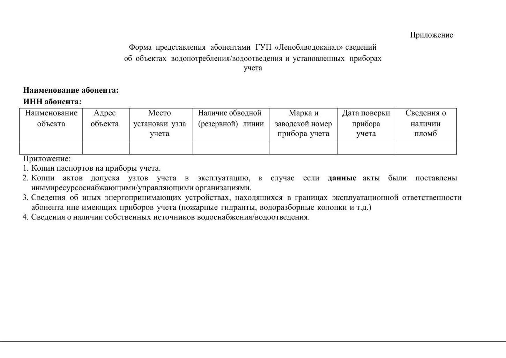 Информация для субъектов малого и среднего предпринимательства абонентов ГУП  «Леноблводоканал» | Севастьяновское сельское поселение